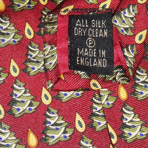 Christmas Tie Christian Tyler 100% Silk England - Picture 4 of 4